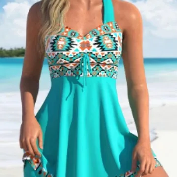 Halter-Neck Bikini Set With Strappy Details