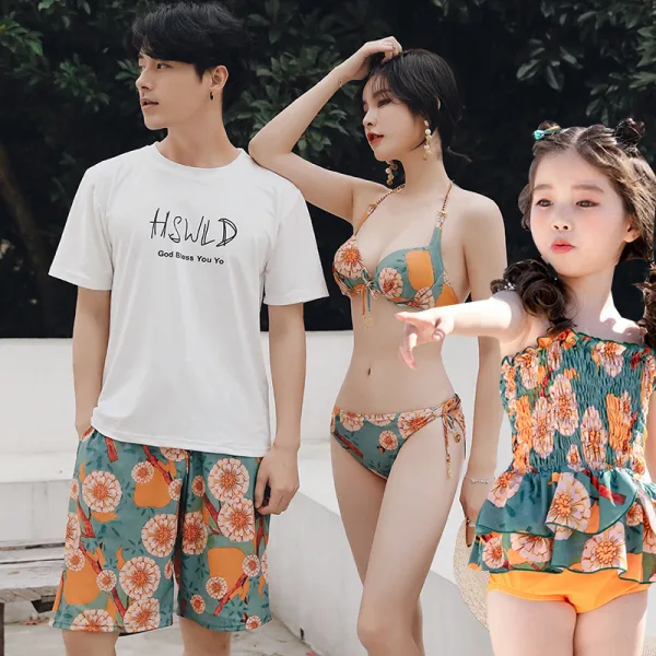 Floral Print Bikini Set for Mother and Daughter