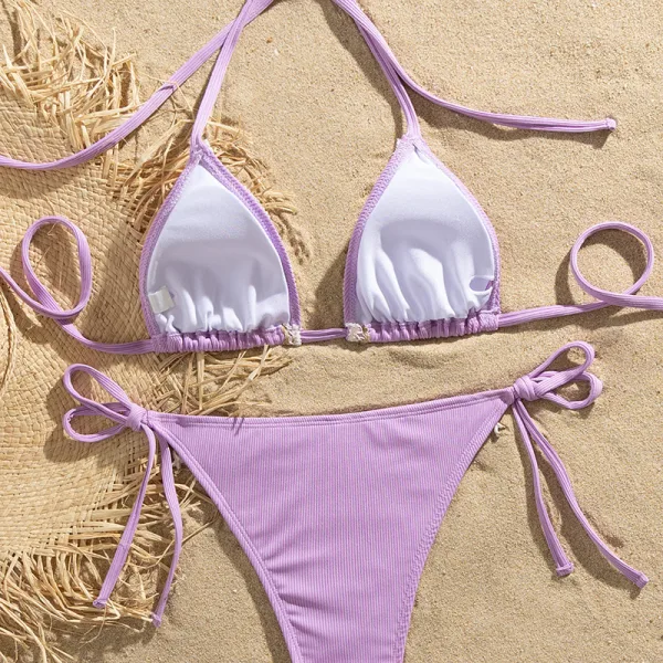 Neck-Tie Bikini Set with Adjustable Straps