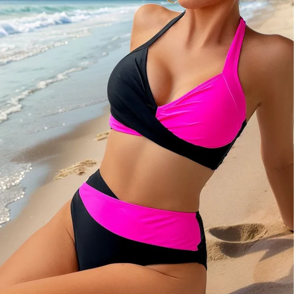 Halter High-Waist Bikini Set