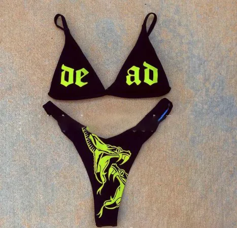 Classic Black Split Bikini Set