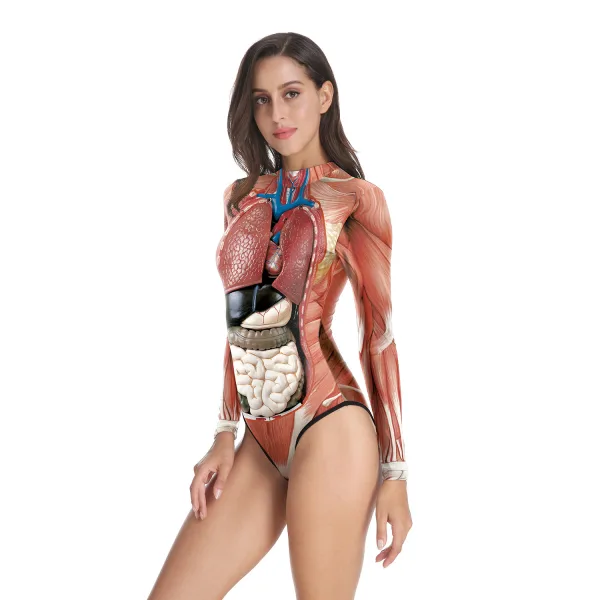Abstract Print One-Piece Swimsuit
