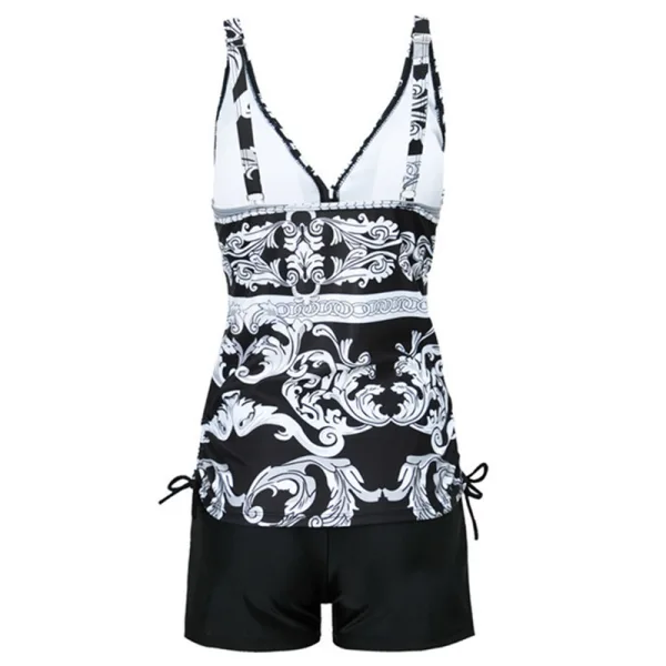 Floral Print Bikini Set with Backless Detail