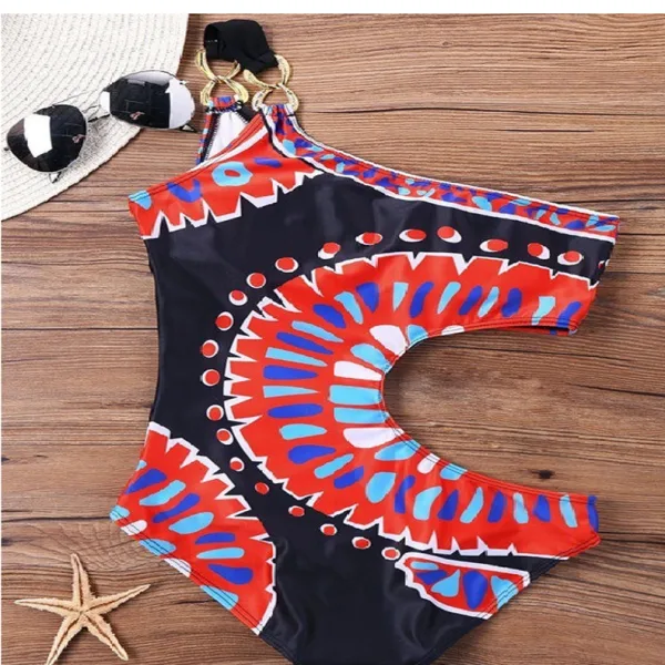 Indian-Inspired Printed One-Piece Swimsuit