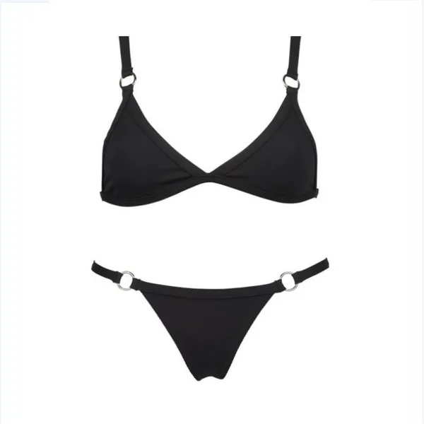 Eyelet Detail Two-Piece Bikini Set