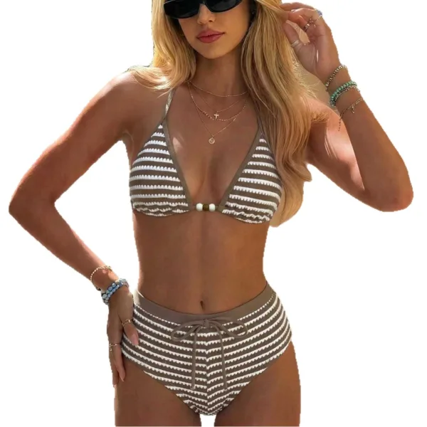 Strap-Back Bikini Set in Solid Hue