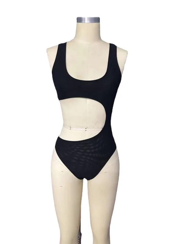 Classic Solid One-Piece Swimsuit