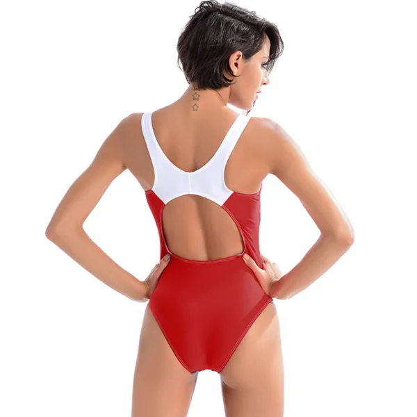Triangle Plunge One-Piece Swimsuit