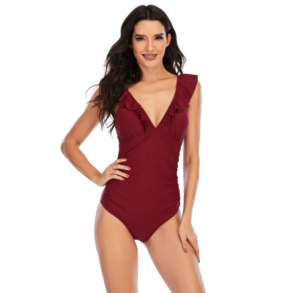 Solana Ruffle Detail One-Piece Swimsuit