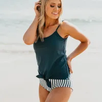 Blue Striped Pants