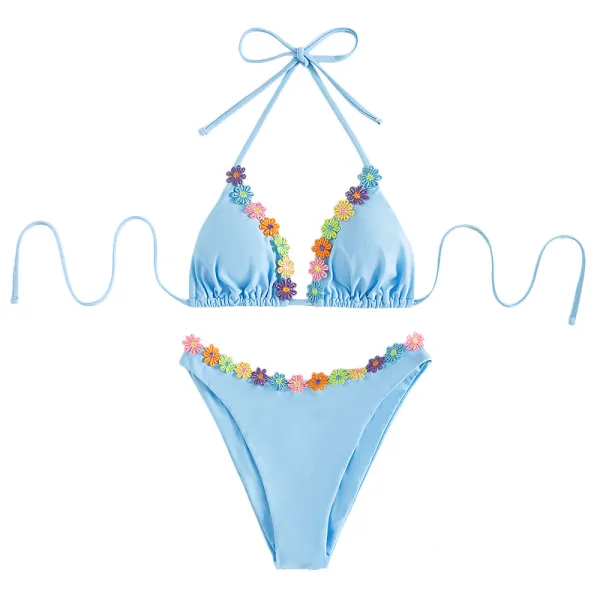Azure Triangle Bikini Set