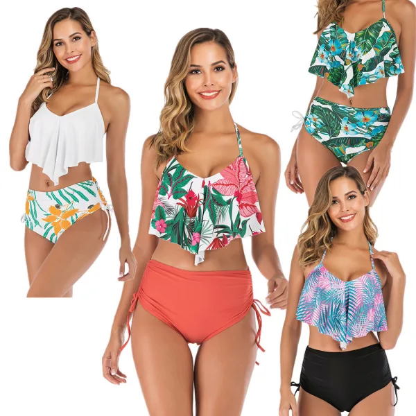 High-Waist Bikini Set with Supportive Padding