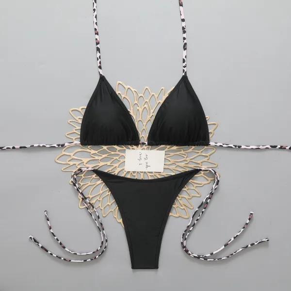 Feminine Chic Triangle String Bikini Set