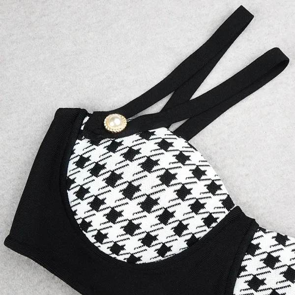 Houndstooth Bandage Bikini Set
