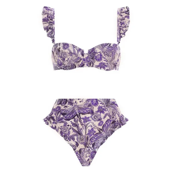 High-Waist Printed Bikini Set