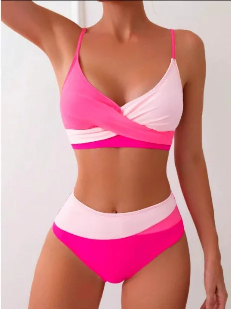 Contrast Panel Bikini Set