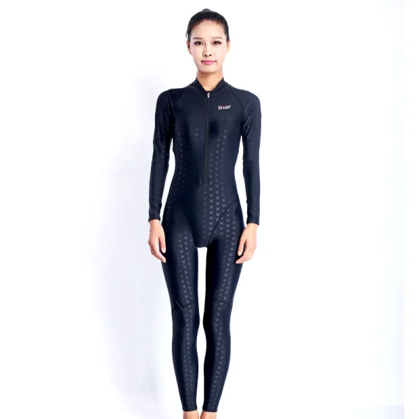 Sleek Zip-Front Performance One-Piece