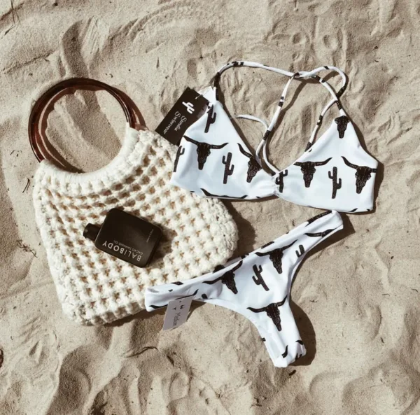 Cactus Print Bikini Set