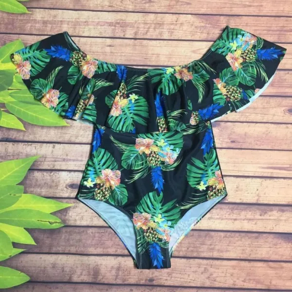 Lotus One-Shoulder One-Piece Swimsuit