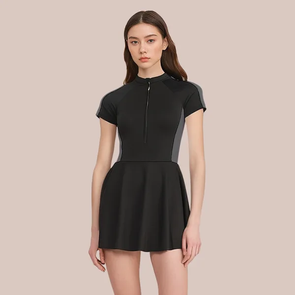 Short Sleeve Modest One-Piece Swimsuit