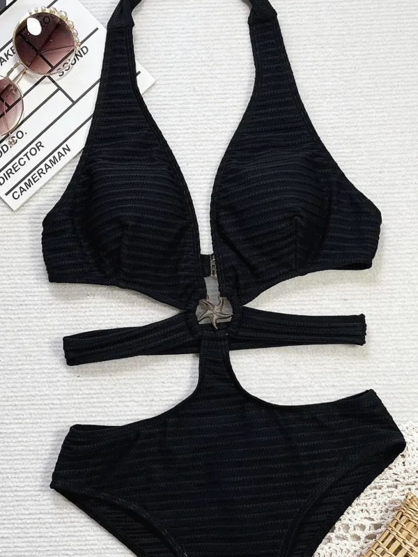 Solstice Solid Triangle One-Piece Swimsuit