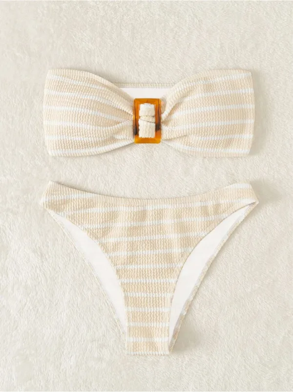 High-Waist Split Bikini Set