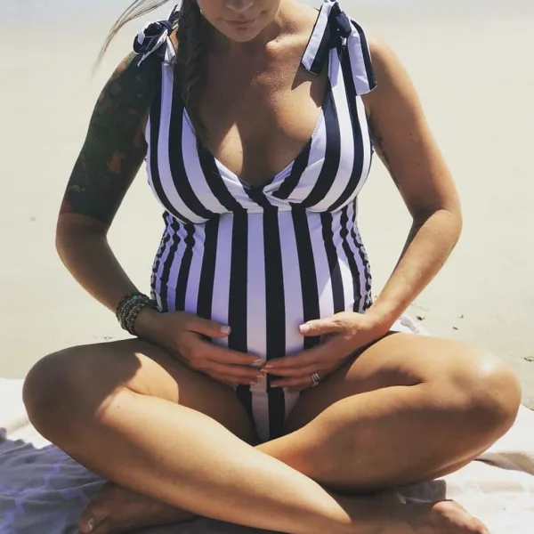 Maternity Printed One-Piece Swimsuit