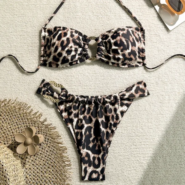 Leopard Print Bikini With Classic Briefs