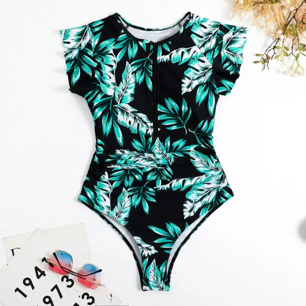 Floral Ruffled One-Piece Swimsuit
