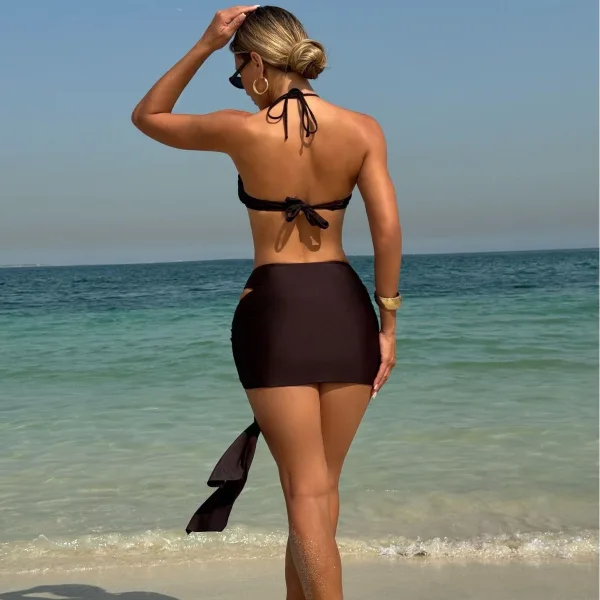 Solstice Three-Piece Bikini and Sarong Set