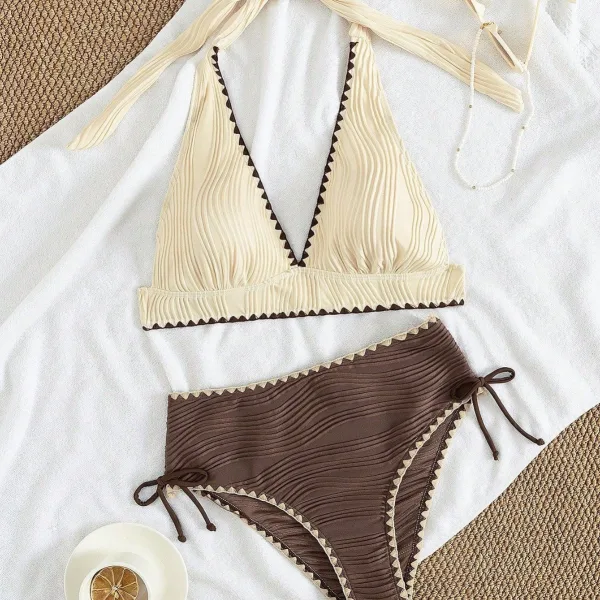 Halterneck Two-Piece Bikini Set