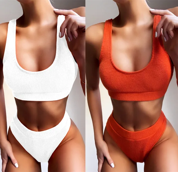 High-Waist Two-Piece Bikini Set