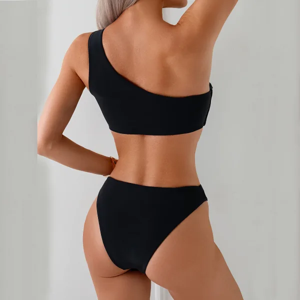 Minimalist One-Piece Swimsuit in Black