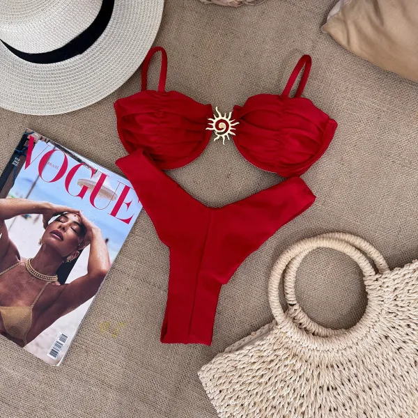 Aura Strappy Push-Up Bikini Set