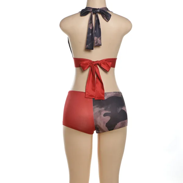 Printed High-Waisted Bikini Set