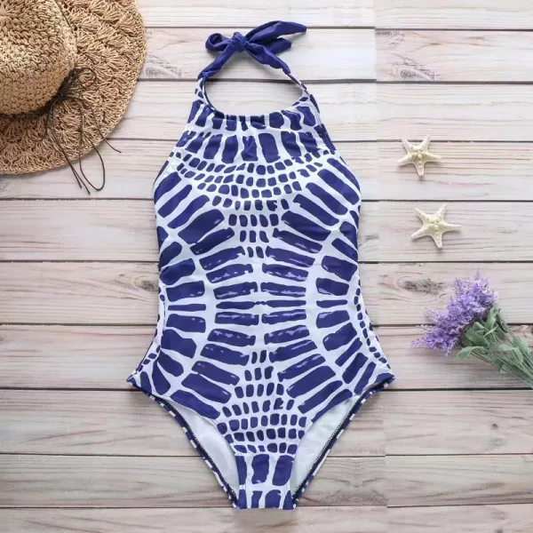 Striped One-Piece Swimsuit with Sculpted Silhouette