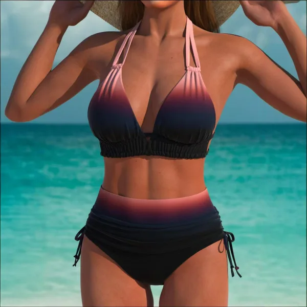Classic Gradient Two-Piece Bikini Set