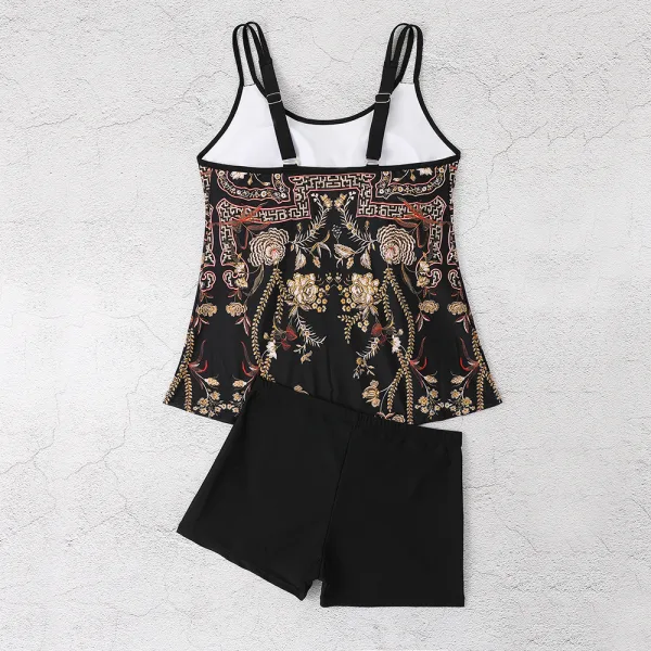 Skirt-Style Boxer Bikini Set