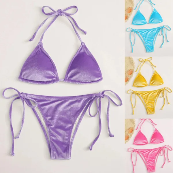 High-Waist Split Bikini Set