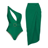 Oblique Shoulder Swimsuit Suit