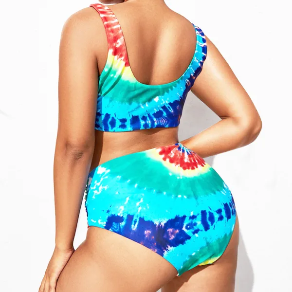 High-Waist Skirted One-Piece Swimsuit
