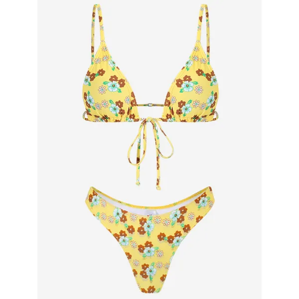 Coastal Print Two-Piece Bikini Set