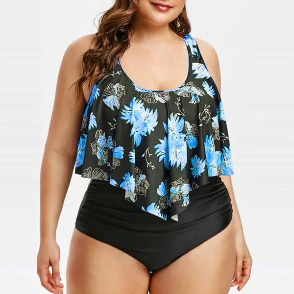 High-Waist Ruffle One-Piece Swimsuit