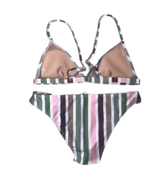 Rainbow Stripe Triangle Bikini Set