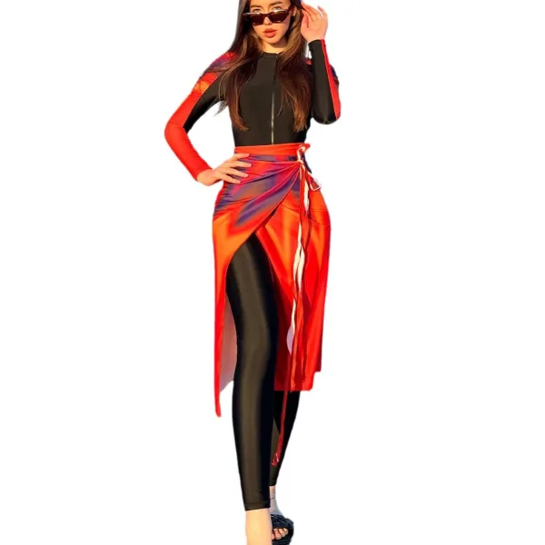 Three-Piece Bikini Set with Coordinating Cover-Up