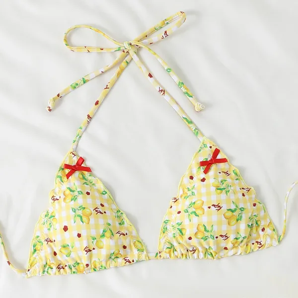 Floral Backless Bikini Set