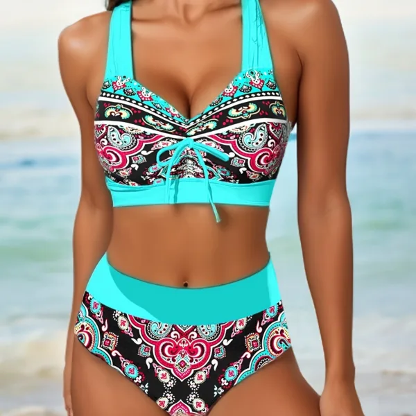 Coastal Print Bikini Set