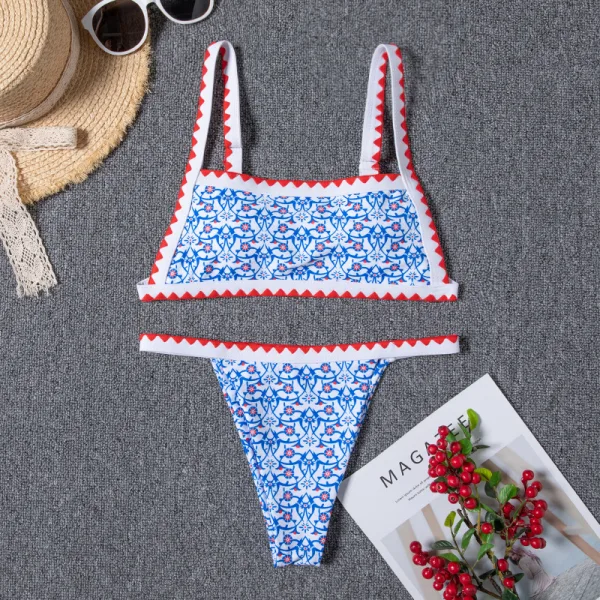 Floral Print Two-Piece Bikini Set