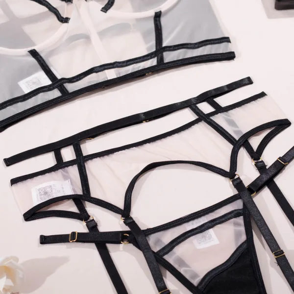 Nude Minimalist Three-Piece Bikini Set