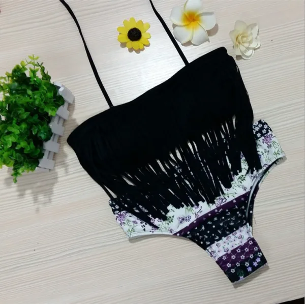 Floral Tassel Two-Piece Bikini Set